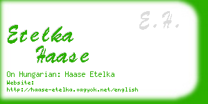etelka haase business card